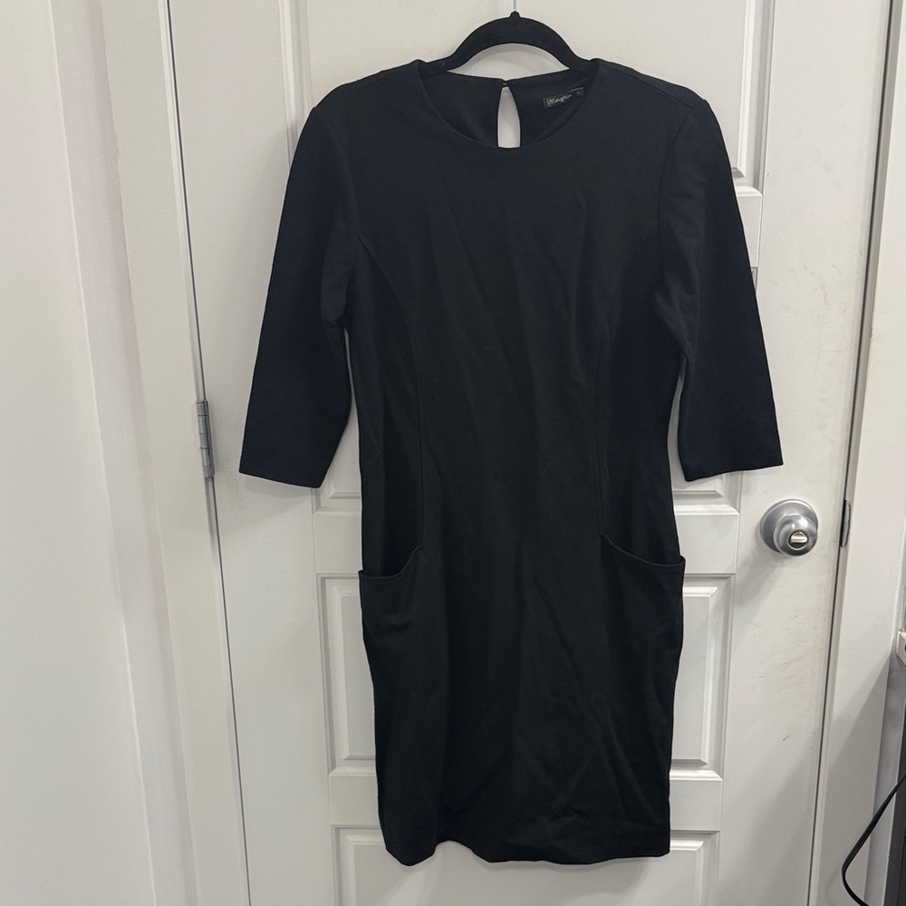 J. McLaughlin Black Women's Sheath Dress Size Large‎
